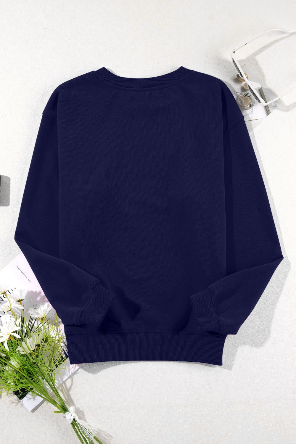 SHIRLYN Round Neck Long Sleeve Sweatshirt