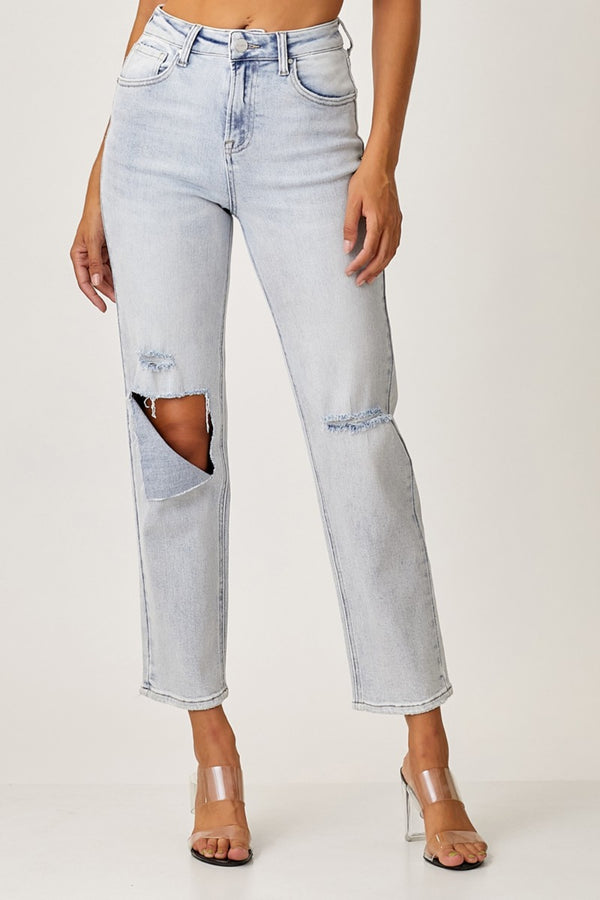 SHIRLYN High Rise Distressed Relaxed Jeans