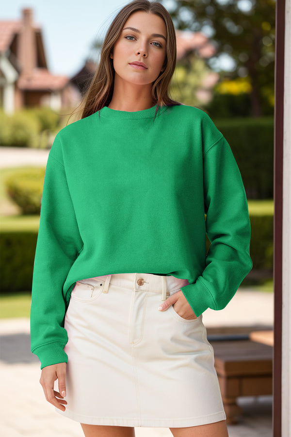 SHIRLYN Round Neck Long Sleeve Sweatshirt