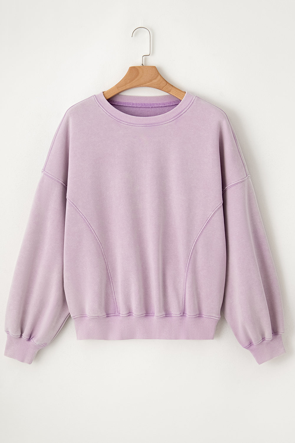 SHIRLYN Round Neck Long Sleeve Sweatshirt