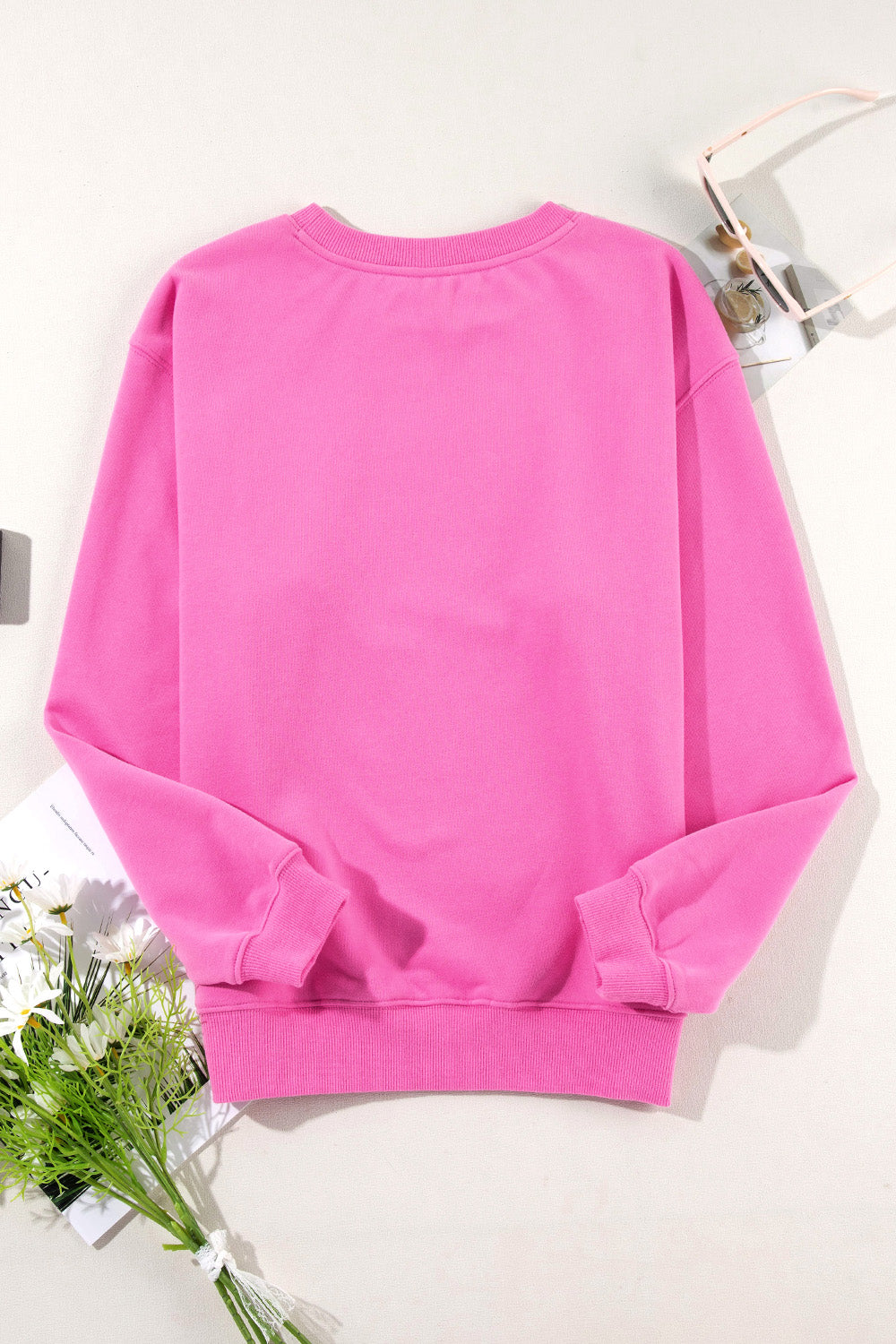 SHIRLYN Round Neck Long Sleeve Sweatshirt