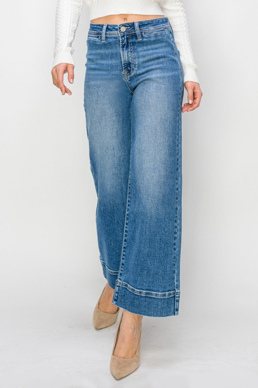 SHIRLYN Full Size High Rise Wide Leg Jeans