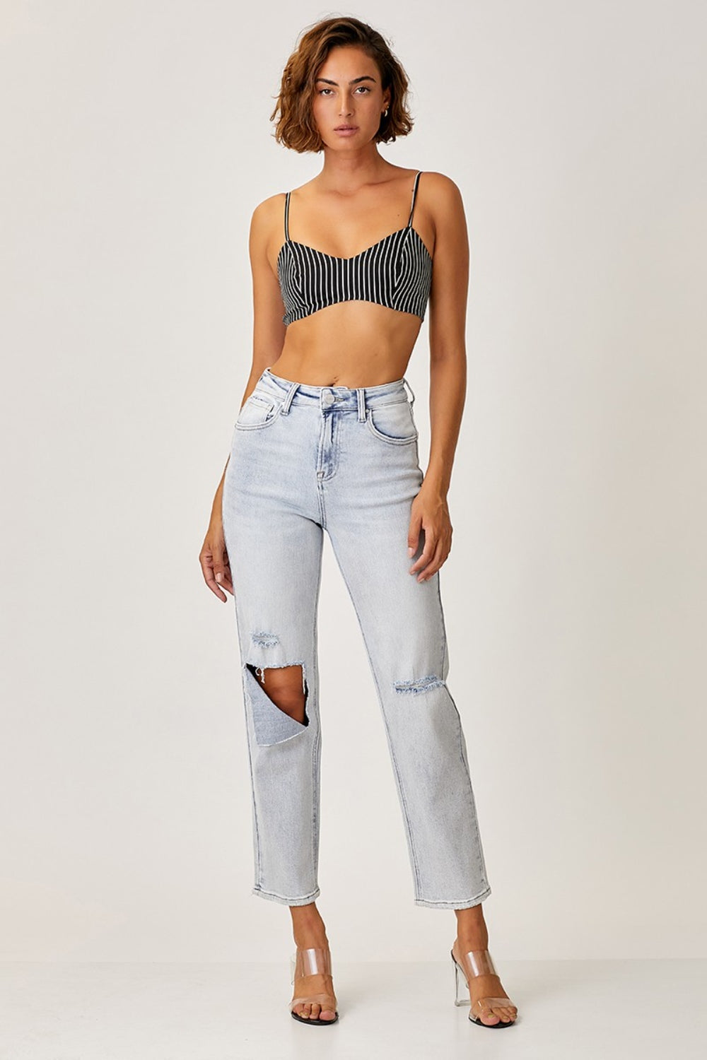 SHIRLYN High Rise Distressed Relaxed Jeans