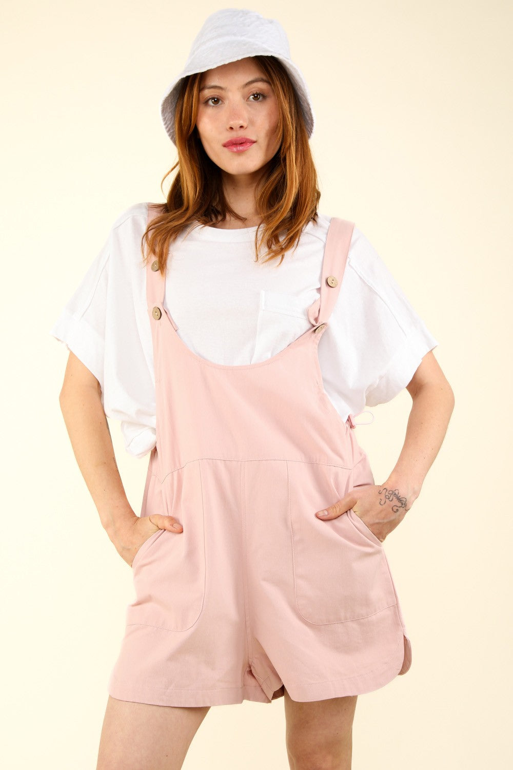 SHIRLYN - Adjustable Waist Suspender Overalls with Pockets