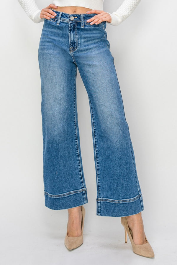 SHIRLYN Full Size High Rise Wide Leg Jeans