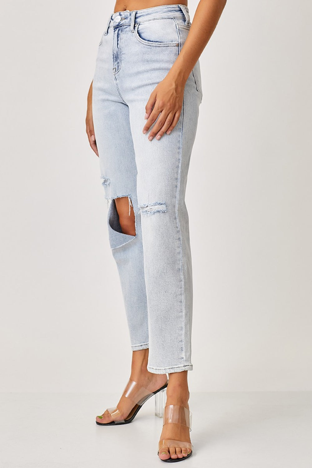 SHIRLYN High Rise Distressed Relaxed Jeans