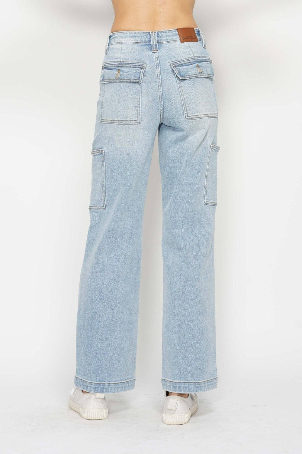 SHIRLYN Full Size High Waist Straight Cargo Jeans