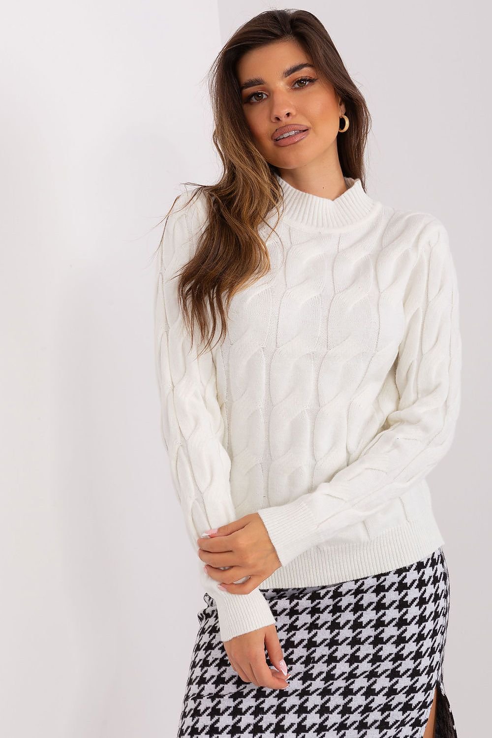 SHIRLYN Casual Sophistication Sweater - Unique Textured Elegance