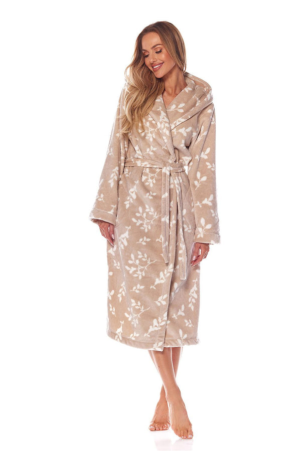 Elegant Hooded Bathrobe - Soft Fabric with Pockets