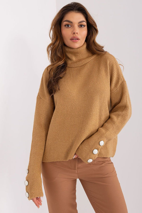 SHIRLYN Classic Turtleneck Sweater - Versatile Ribbed Design