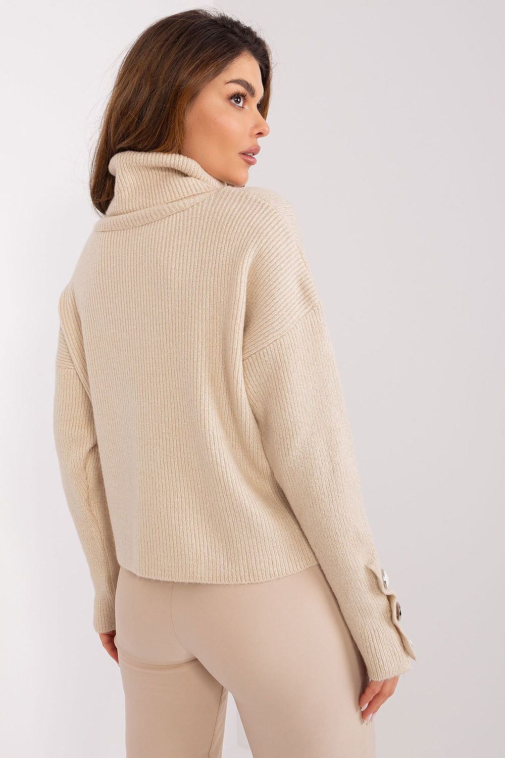 SHIRLYN Classic Turtleneck Sweater - Versatile Ribbed Design