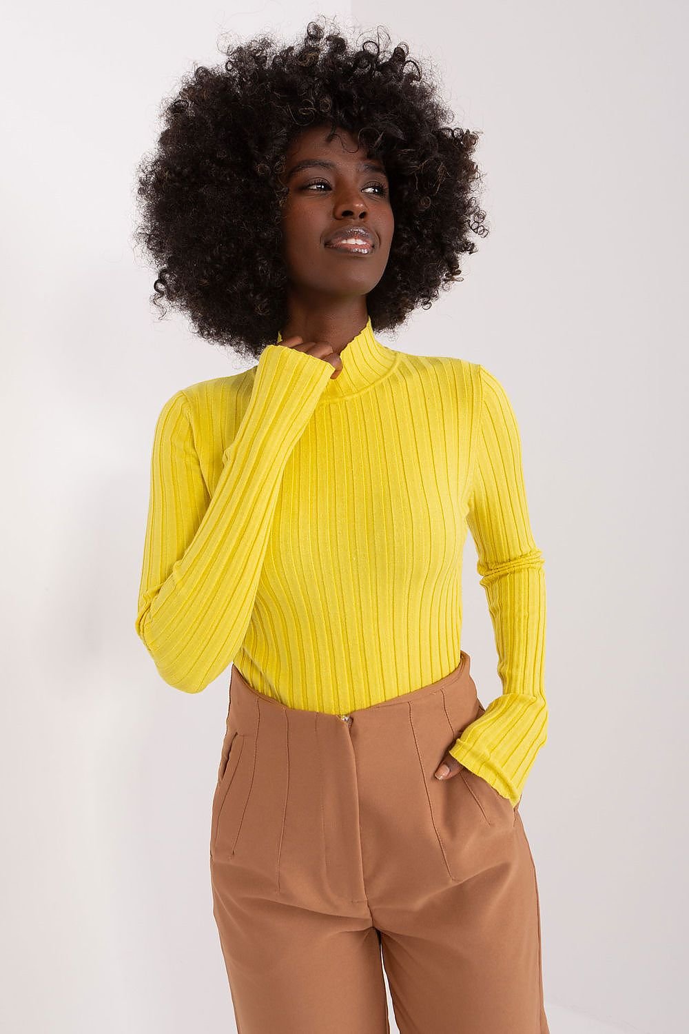 SHIRLYN Low-Key Turtleneck Sweater - Classic Ribbed Design