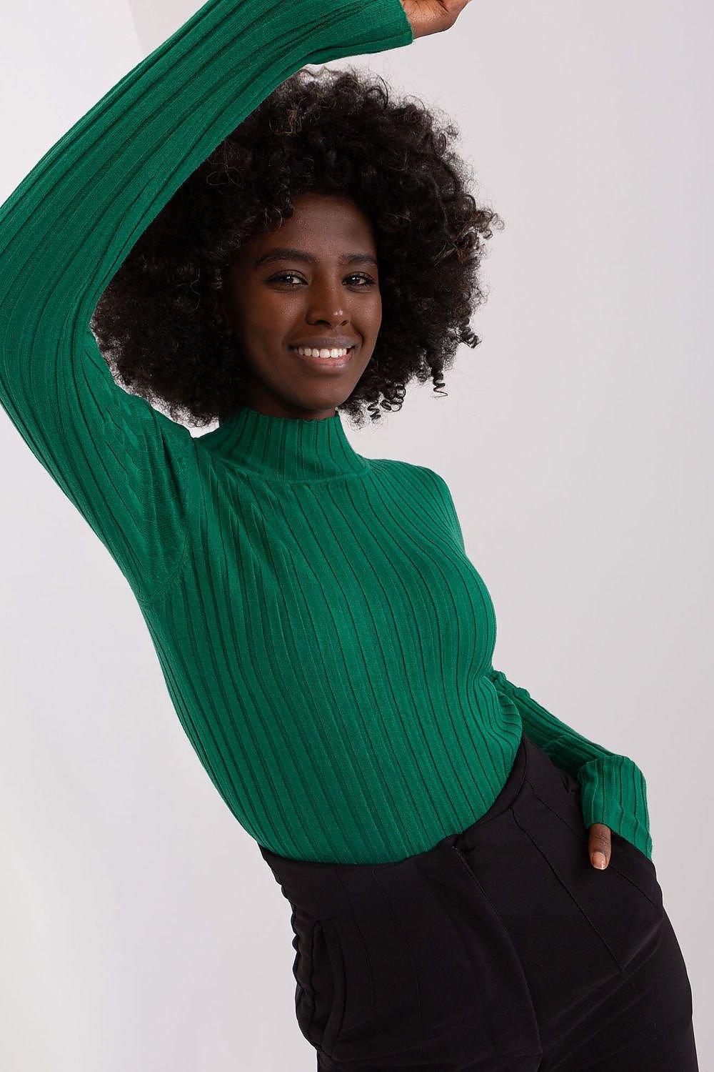 SHIRLYN Low-Key Turtleneck Sweater - Classic Ribbed Design