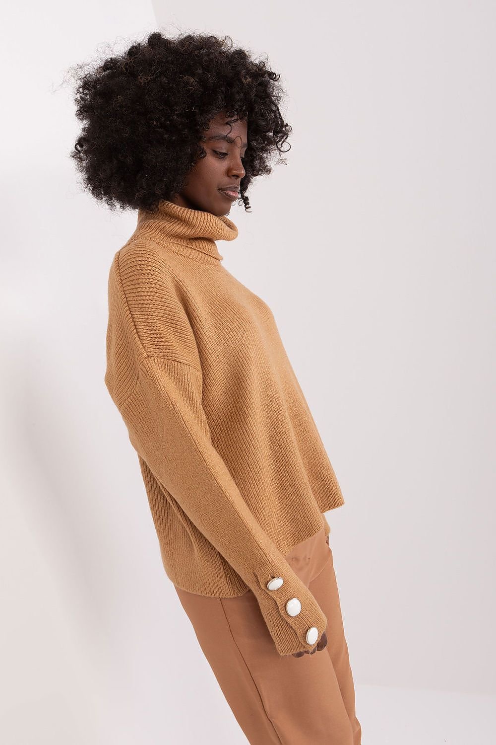 SHIRLYN Classic Turtleneck Sweater - Versatile Ribbed Design