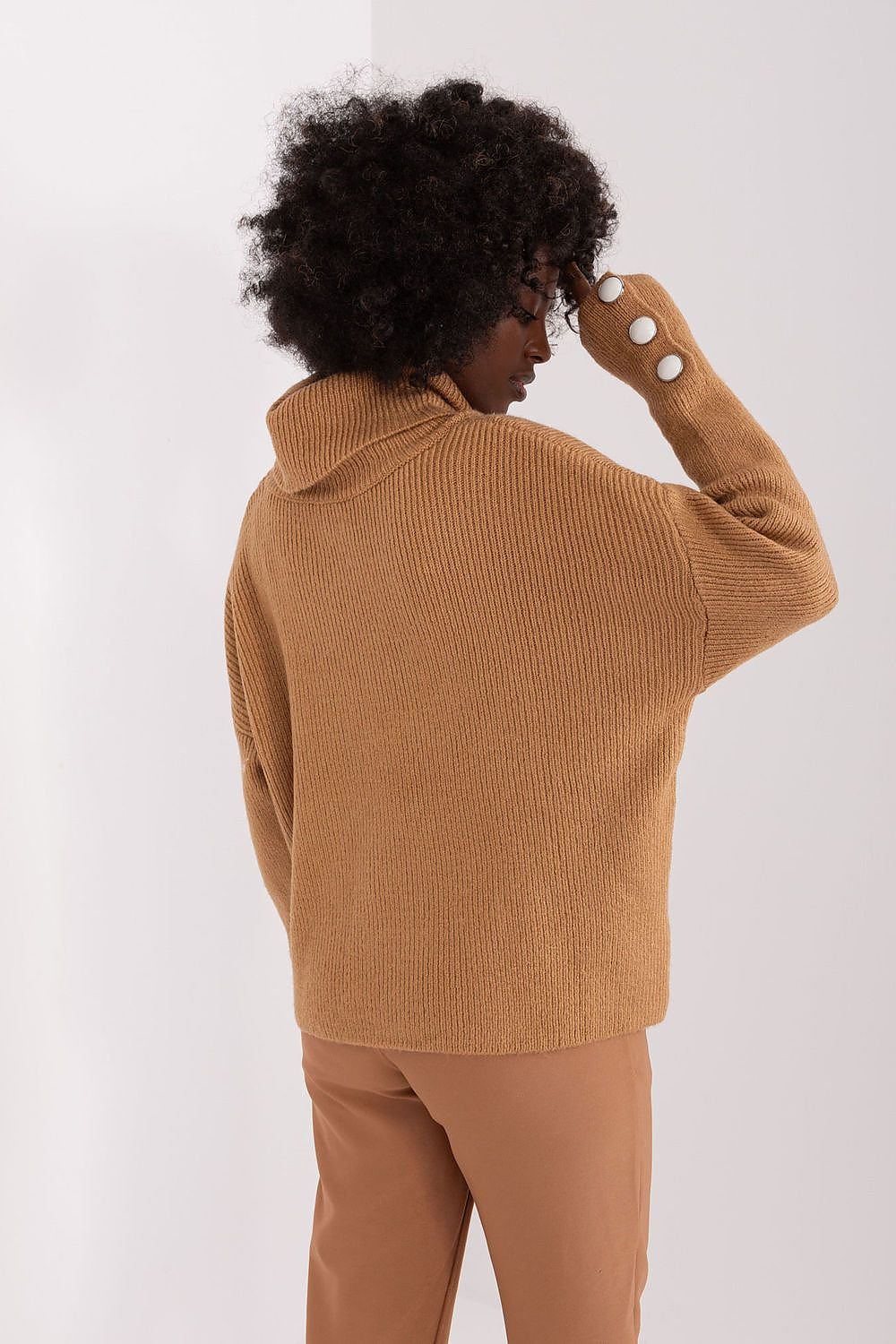 SHIRLYN Classic Turtleneck Sweater - Versatile Ribbed Design