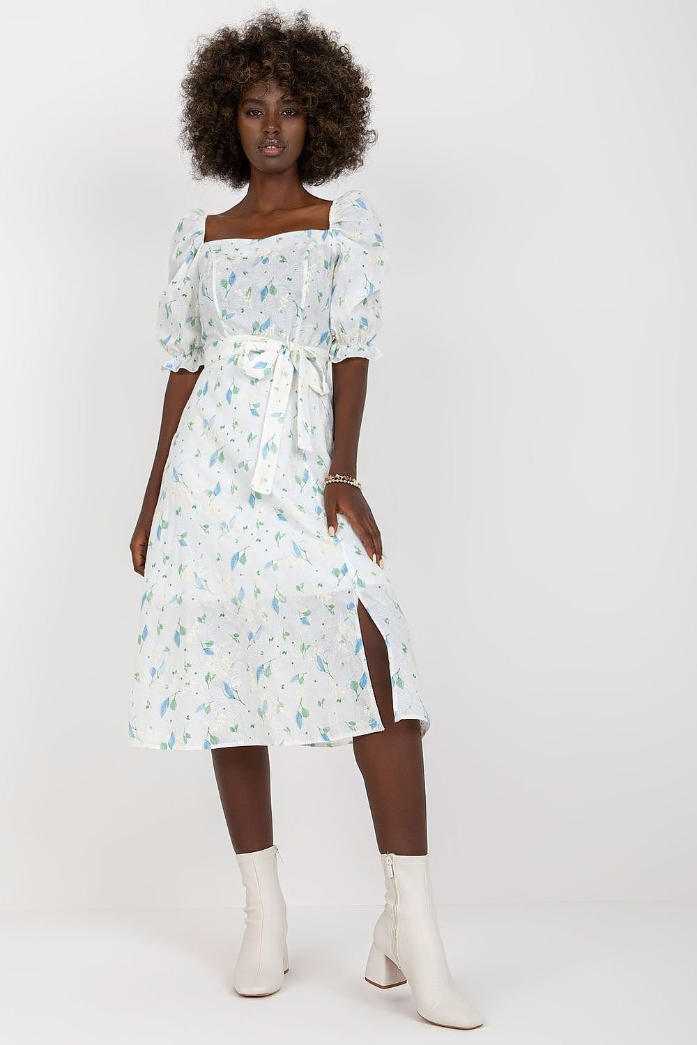 SHIRLYN Summer Dress - Flared Cut & Ruffle Sleeve