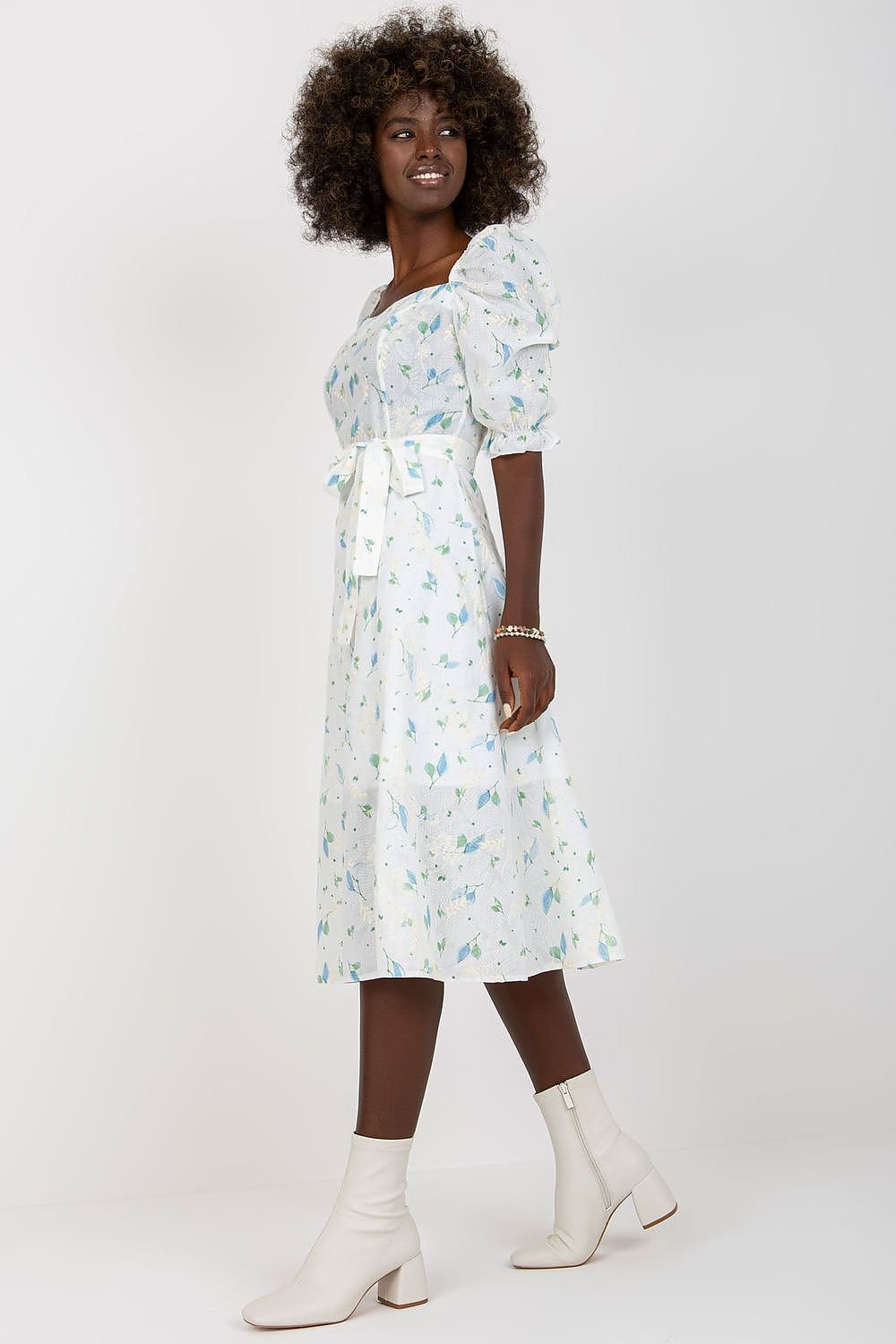 SHIRLYN Summer Dress - Flared Cut & Ruffle Sleeve