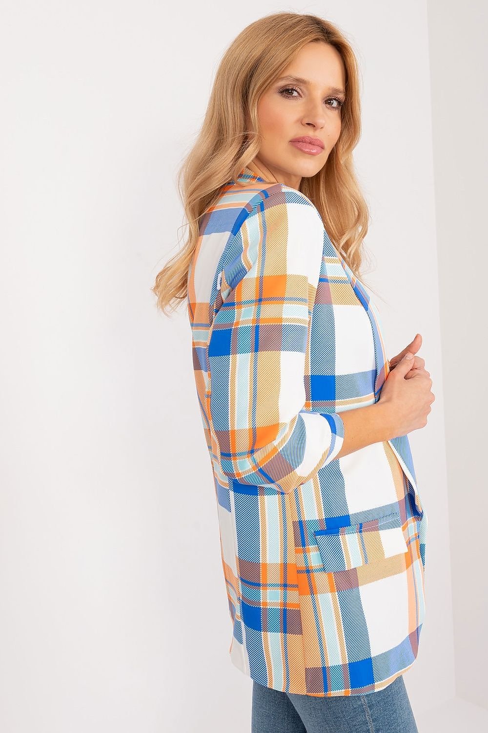 SHIRLYN Colorful Check Blazer - Casual Elegance