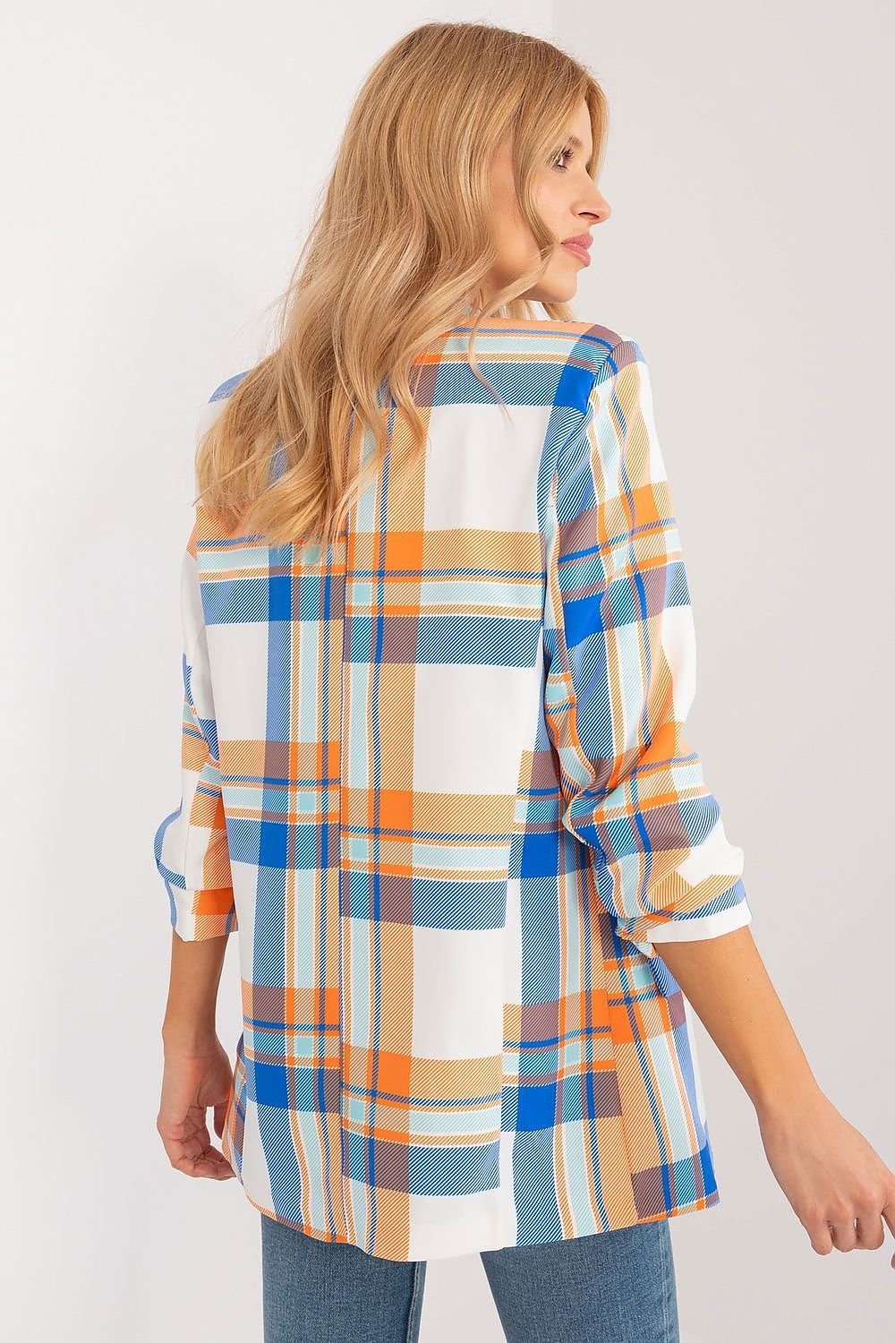 SHIRLYN Colorful Check Blazer - Casual Elegance