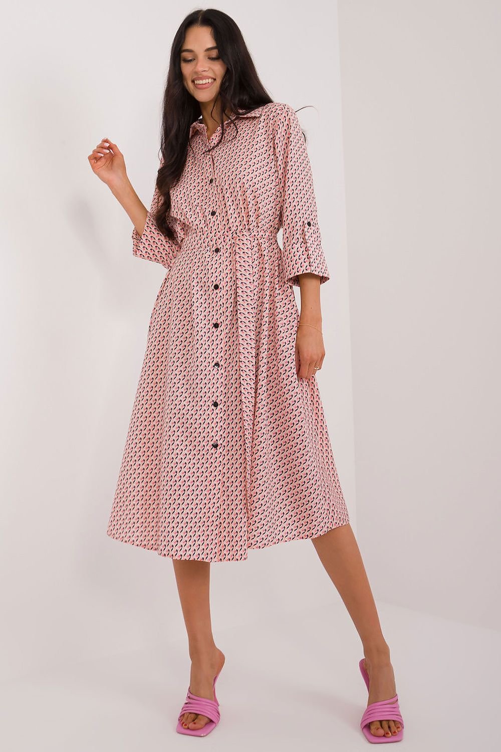 Effortless Elegance Midi Shirt Dress