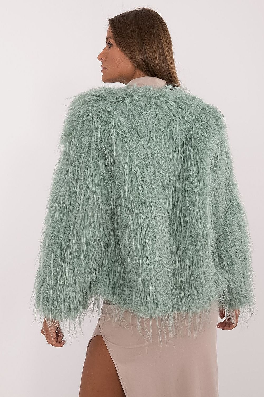 SHIRLYN Elegant Transitional Furry Finish Jacket – Autumn/Winter