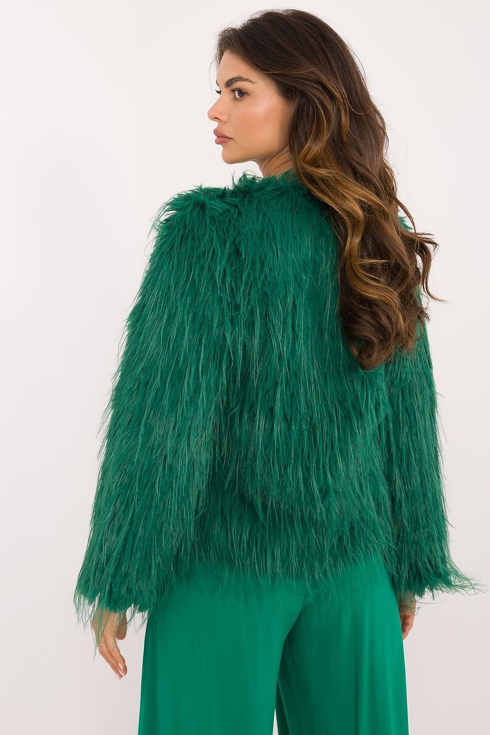 SHIRLYN Elegant Transitional Furry Finish Jacket – Autumn/Winter