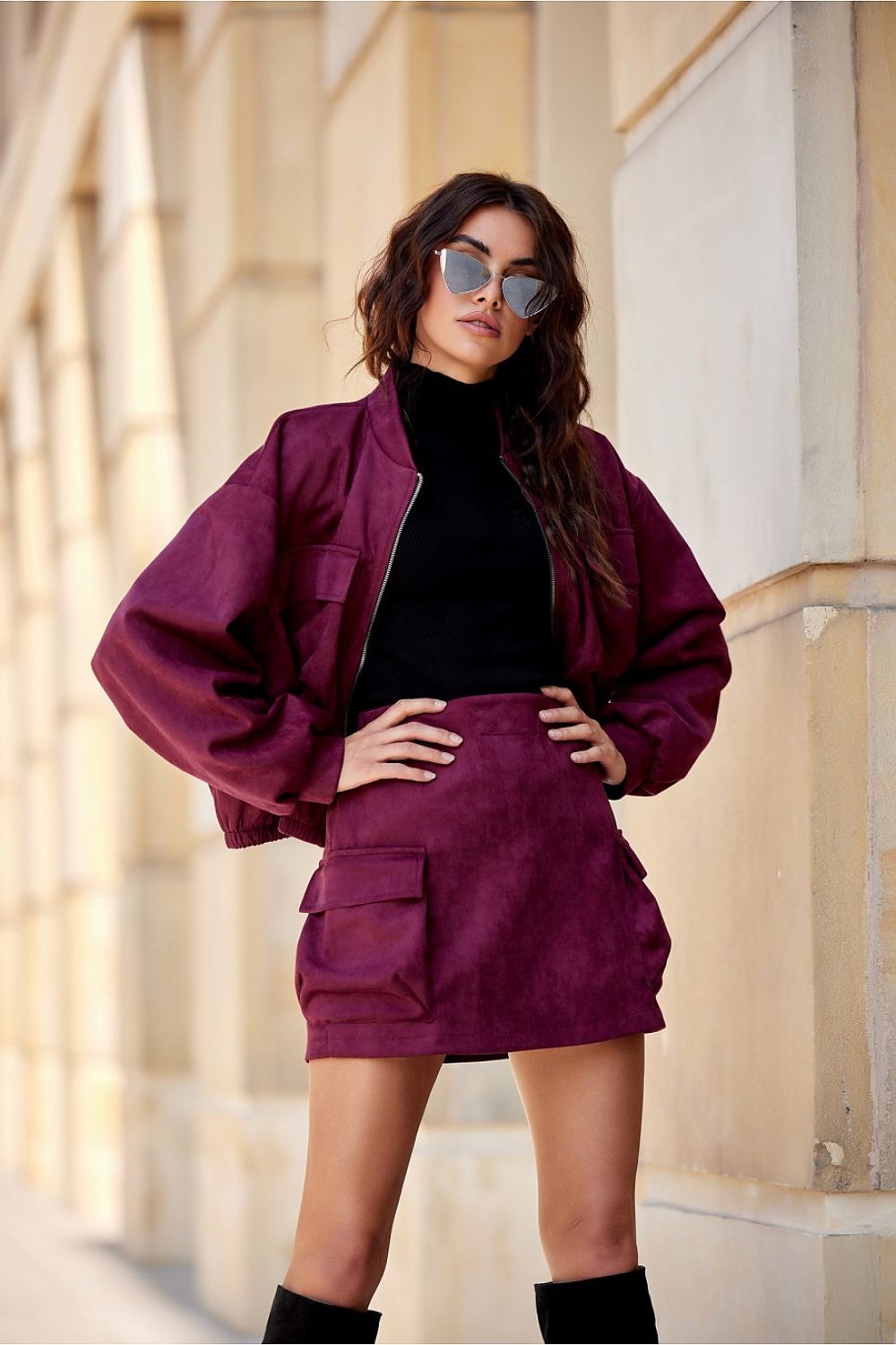 SHIRLYN Erice Suede Jacket – Elegant and Versatile Outerwear