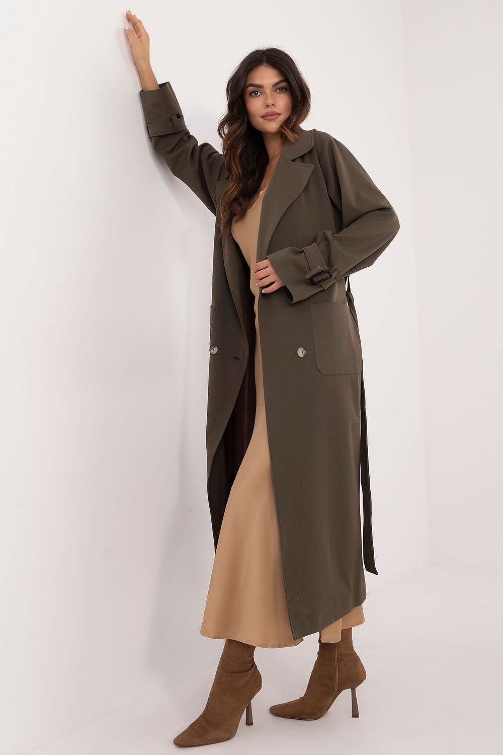 SHIRLYN Elegant Women's Trench Coat Lightweight Cotton Blend