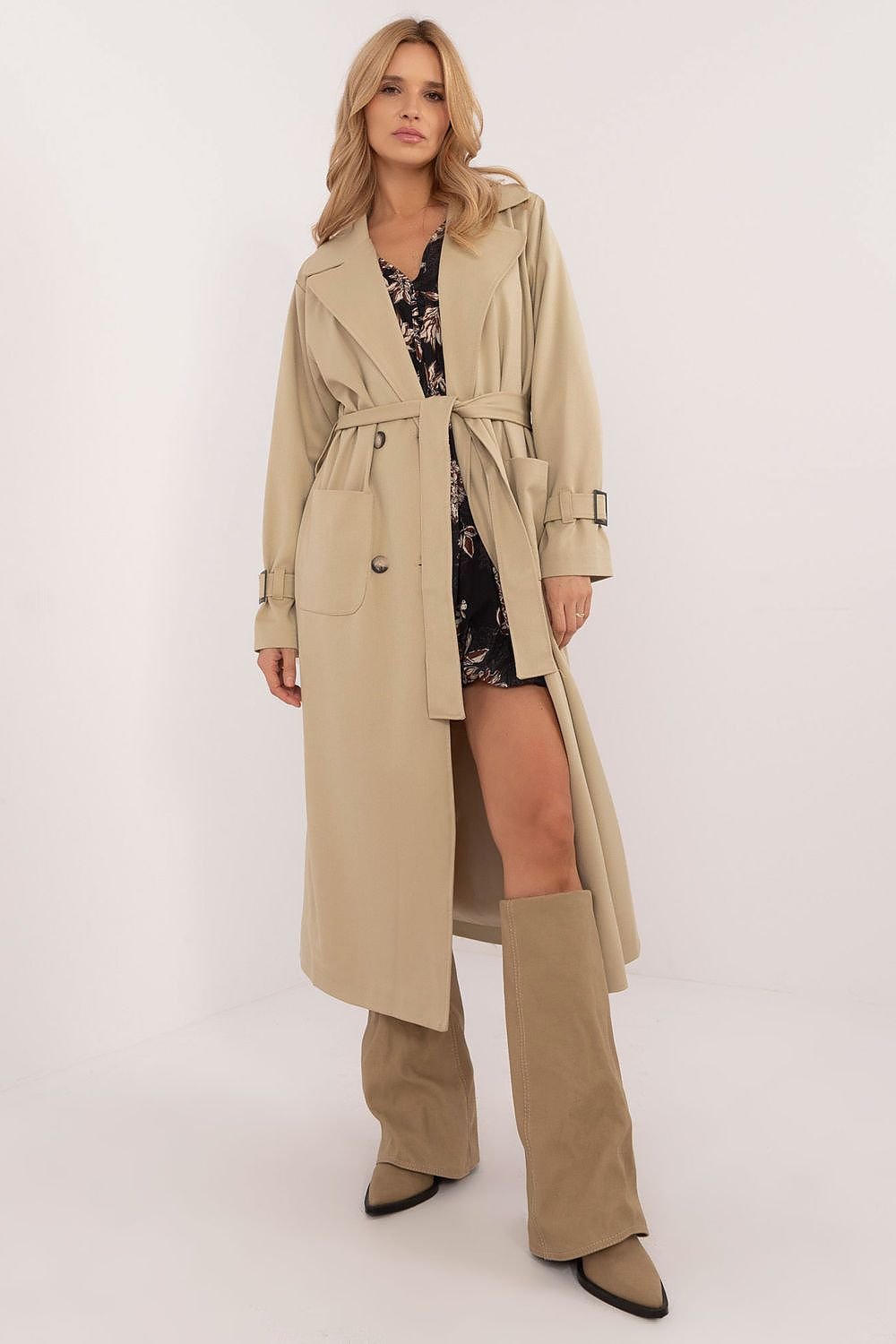 SHIRLYN Elegant Women's Trench Coat Stylish Transitional Outerwear