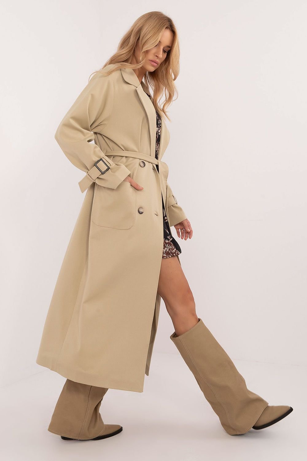 SHIRLYN Elegant Women's Trench Coat Stylish Transitional Outerwear