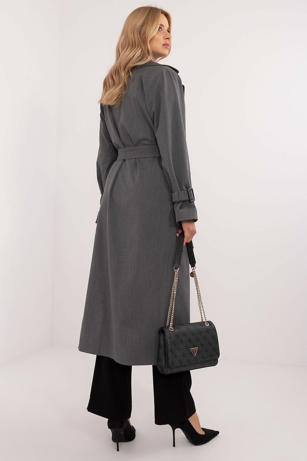 SHIRLYN Women's Trench Coat - Cotton-Elastane Blend, Double-Breasted, Elegant Style