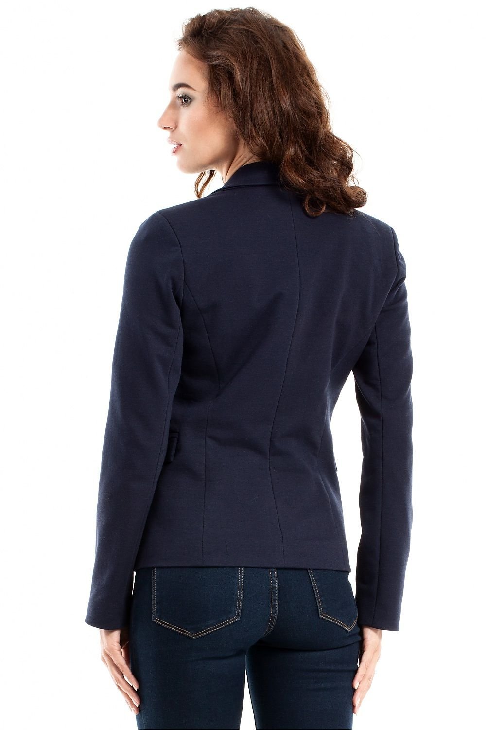 SHIRLYN One-Button Jacket - Fitted Waist & Rolled Sleeves