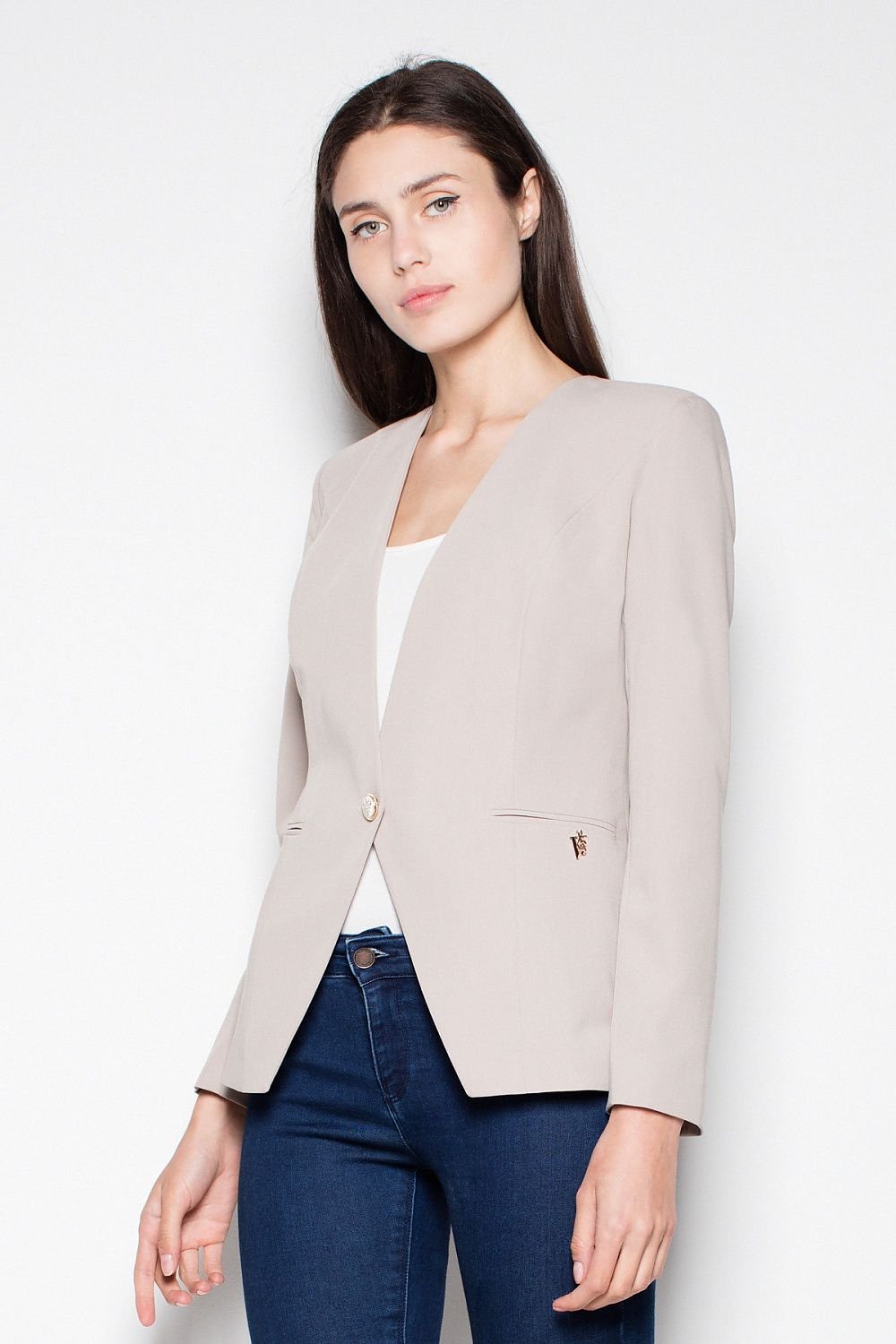 SHIRLYN Slim-Fit Single Button Jacket - Sleek and Versatile