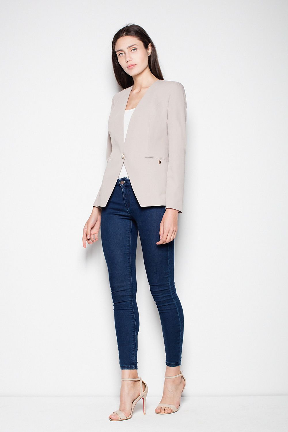 SHIRLYN Slim-Fit Single Button Jacket - Sleek and Versatile