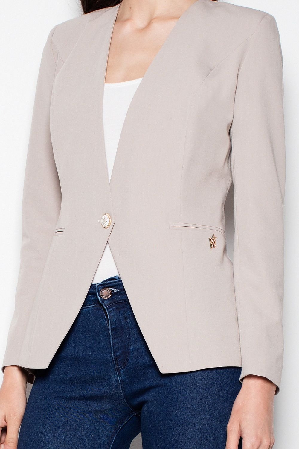 SHIRLYN Slim-Fit Single Button Jacket - Sleek and Versatile