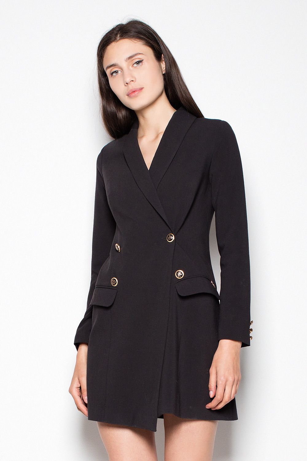 SHIRLYN Elegant Jacket Dress - Decorative Buttons