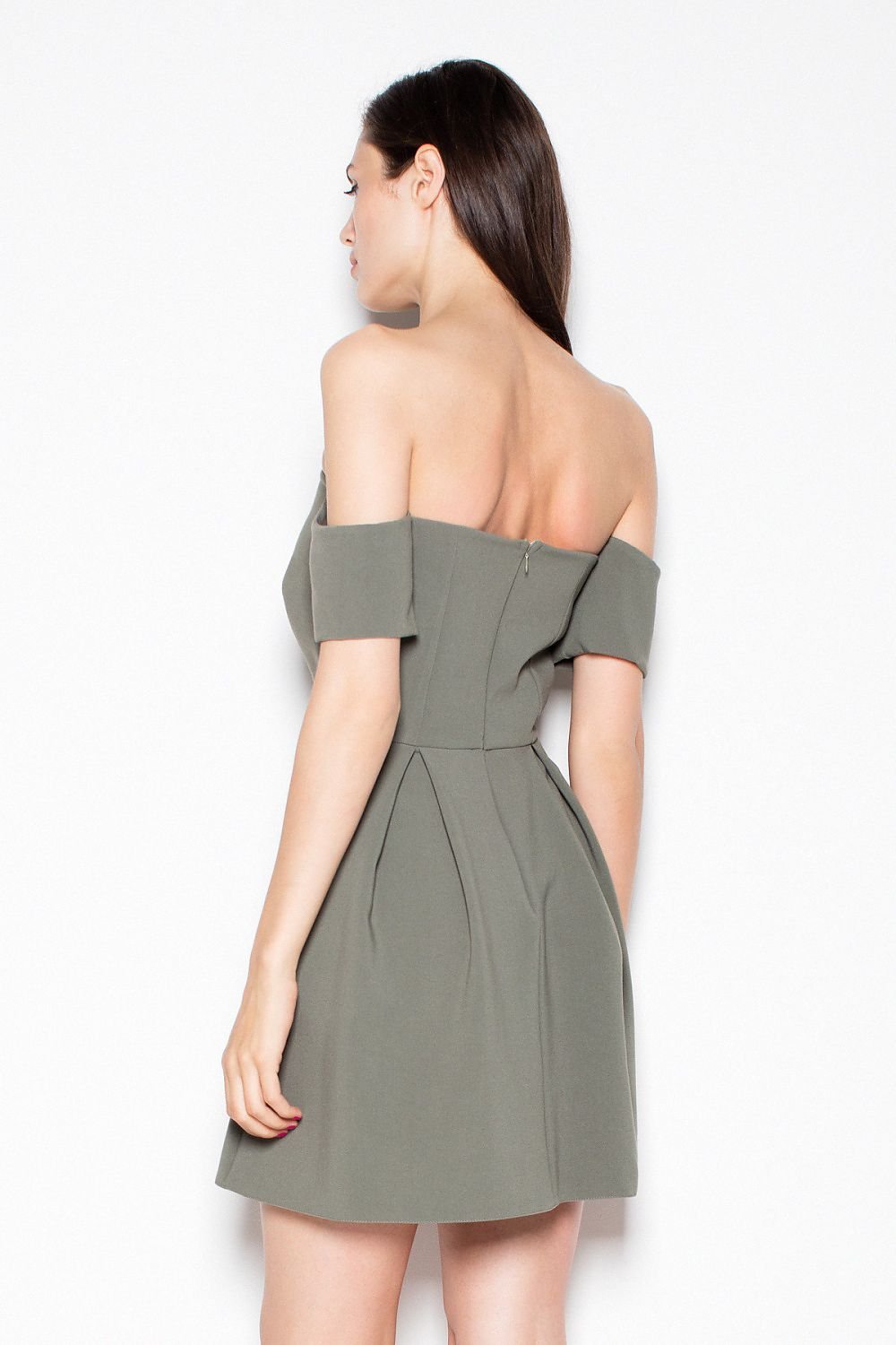 SHIRLYN Elegant Mini Dress - Waist Cut & Falling Sleeves