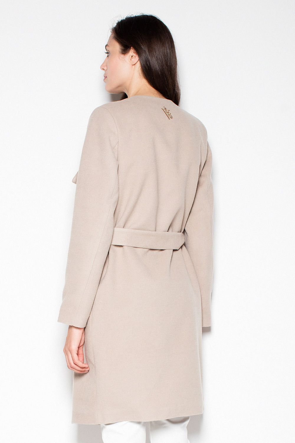 SHIRLYN Elegant Waist-Tied Coat - Classic Cut with Spread Collar