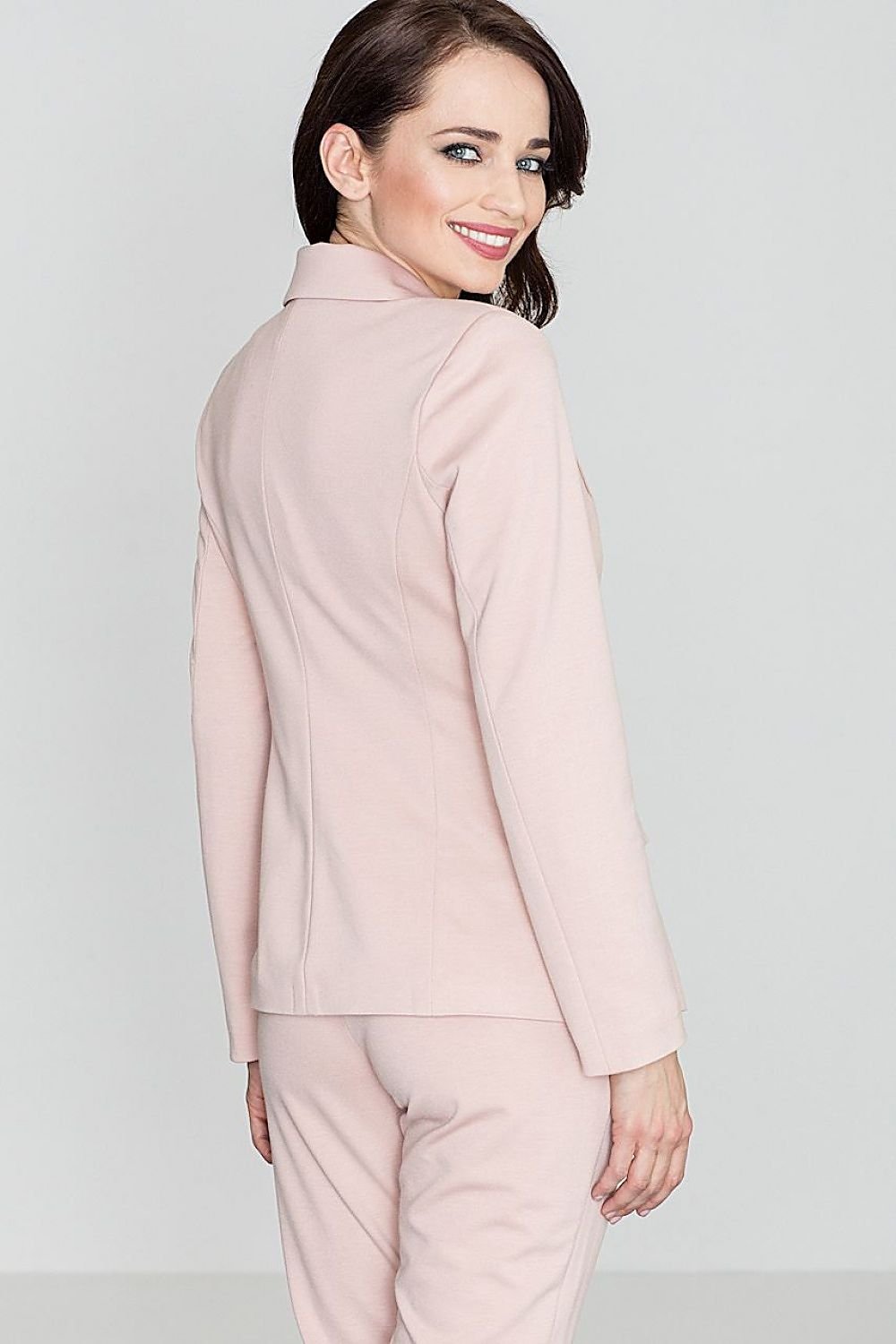 SHIRLYN Classic Cut Jacket with Turned-Up Collar