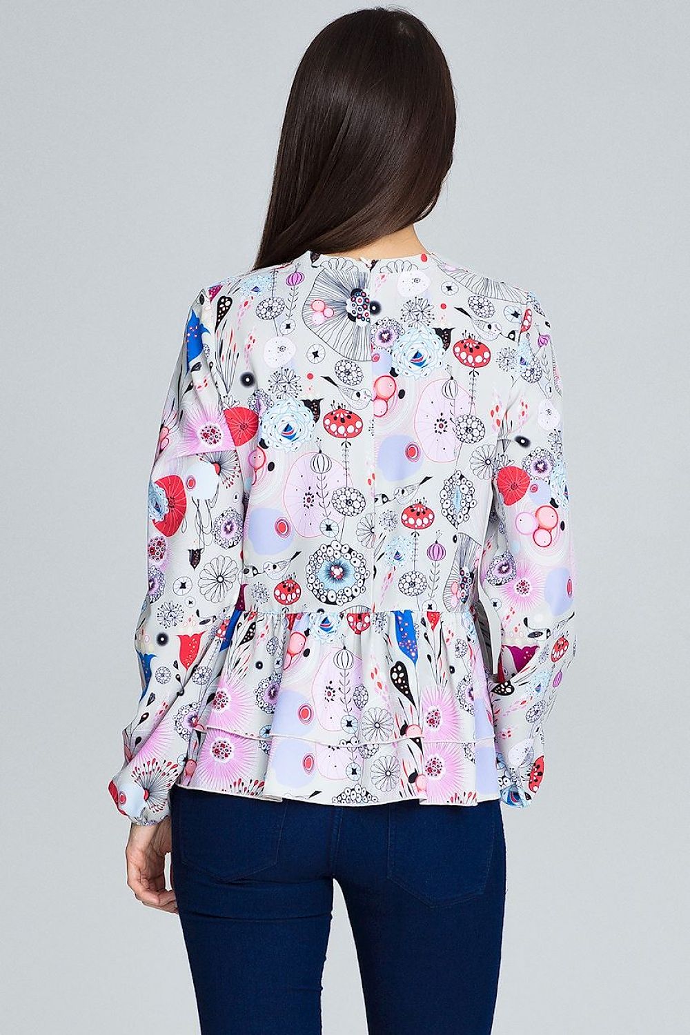 SHIRLYN Floral Blouse - Long Sleeves & Ruffled Details