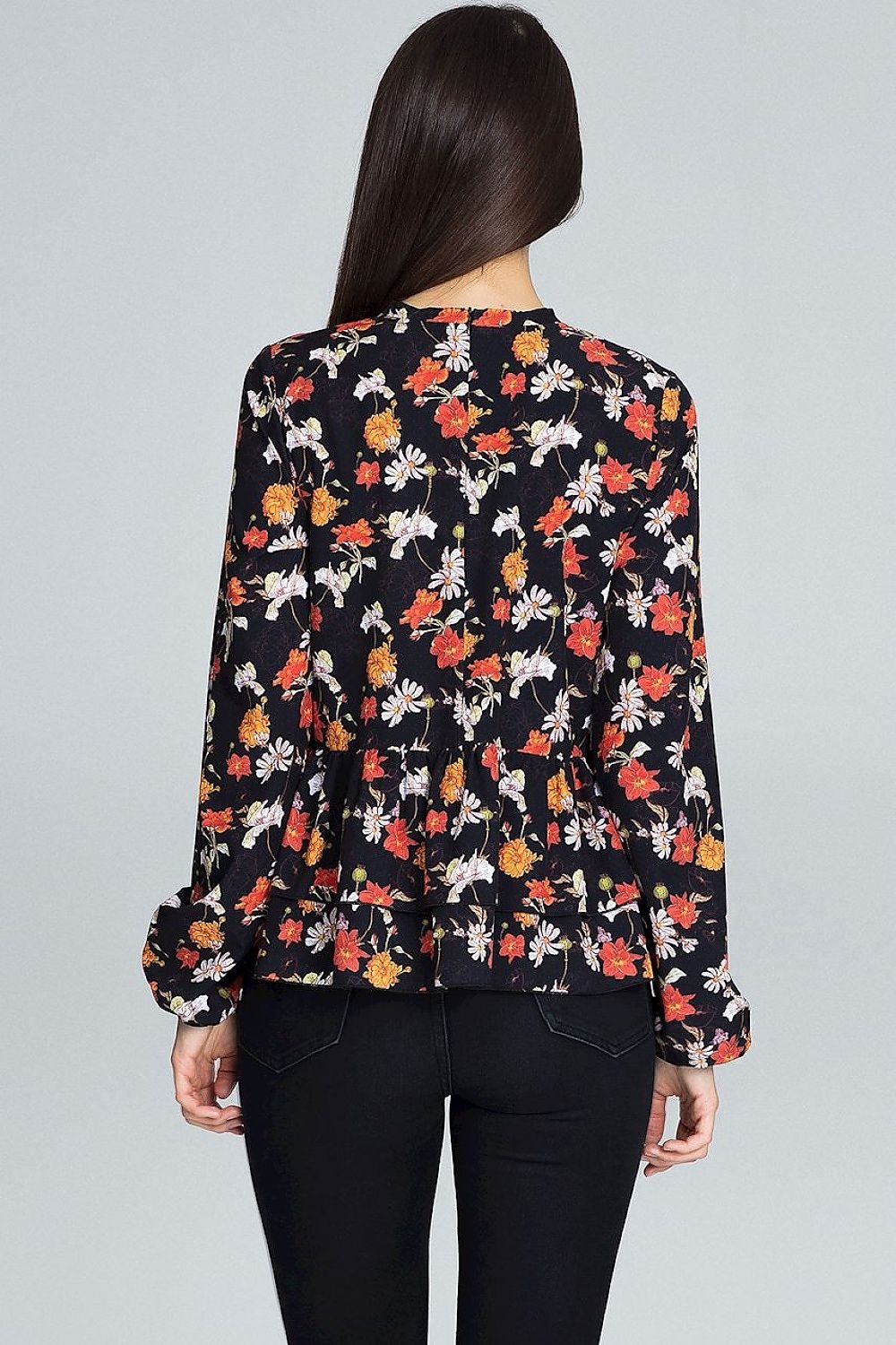 SHIRLYN Floral Blouse - Long Sleeves & Ruffled Details