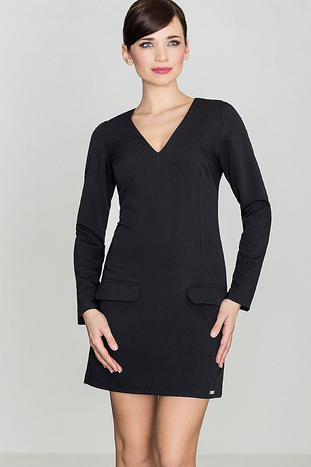 SHIRLYN Straight Cut Dress with Shaping Darts