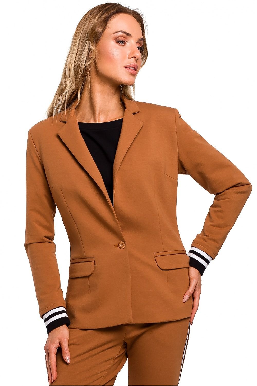 SHIRLYN Sporty Elegant Jacket - Classic Cut with Ribbing