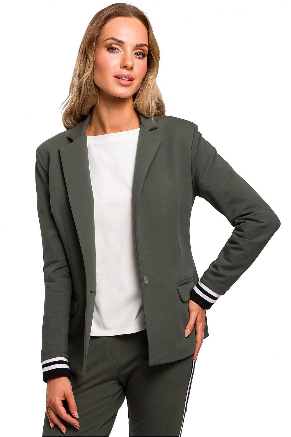 SHIRLYN Sporty Elegant Jacket - Classic Cut with Ribbing