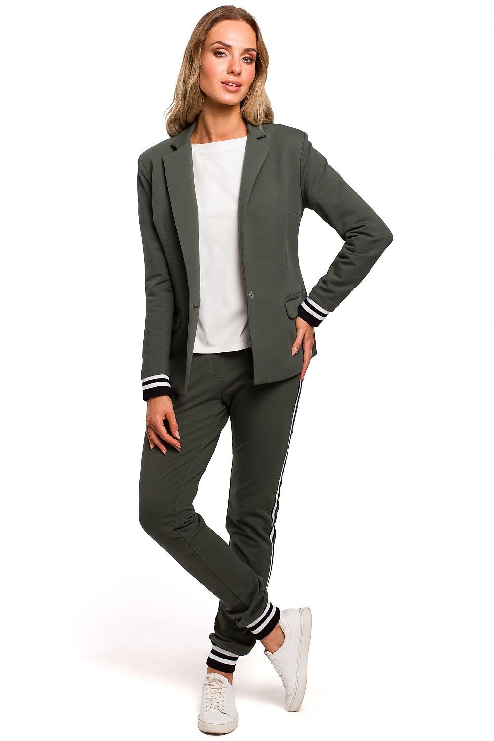 SHIRLYN Sporty Elegant Jacket - Classic Cut with Ribbing