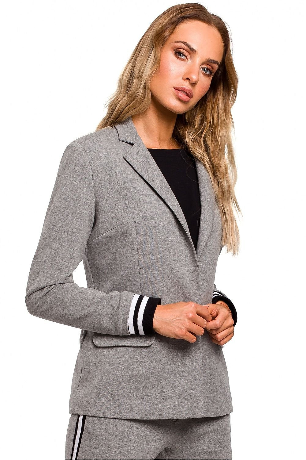 SHIRLYN Sporty Elegant Jacket - Classic Cut with Ribbing