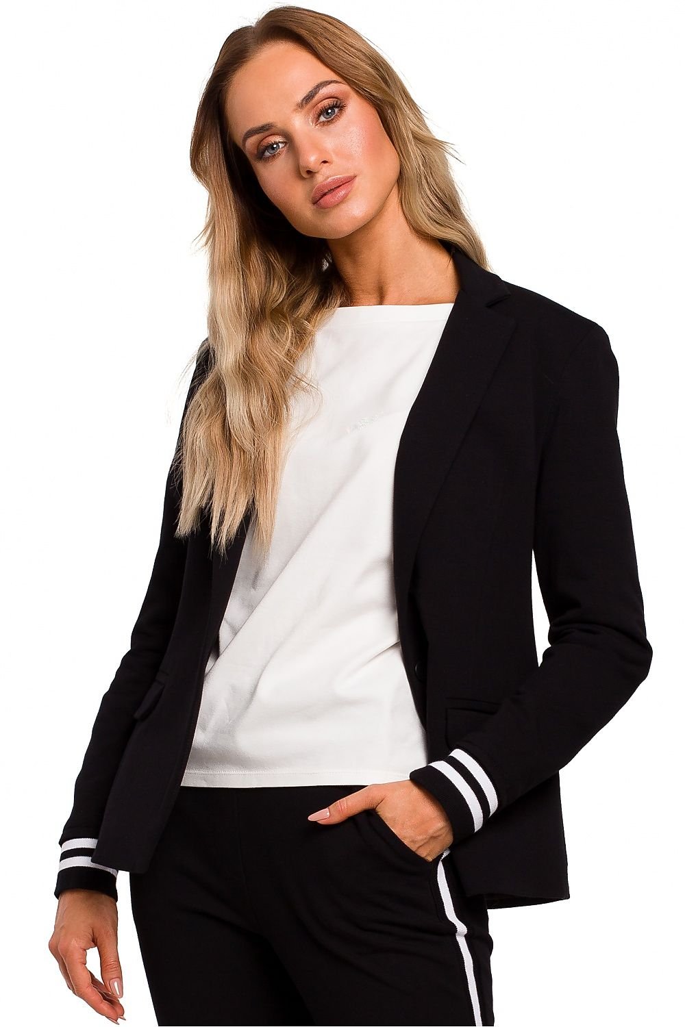 SHIRLYN Sporty Elegant Jacket - Classic Cut with Ribbing