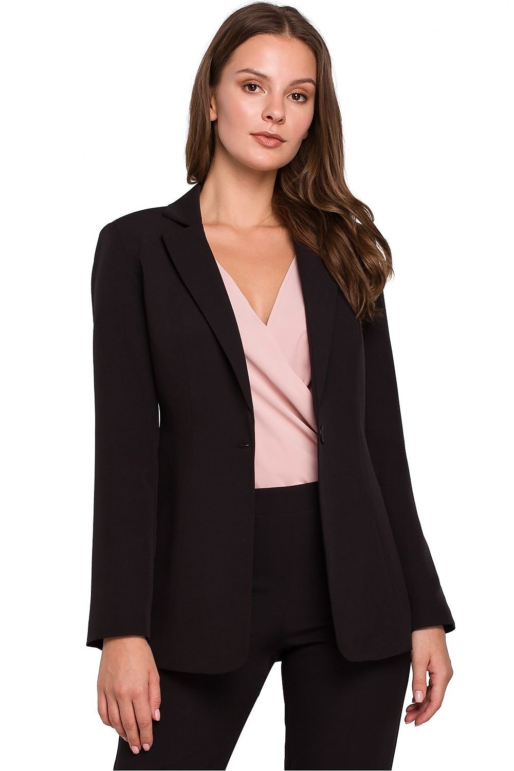 SHIRLYN Stylish Lined Jacket - Slim-Fit One Button Closure