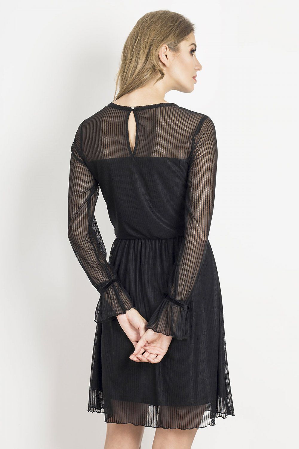 SHIRLYN Elegant Minimalist Dress - Lace Finish and Simple Cut