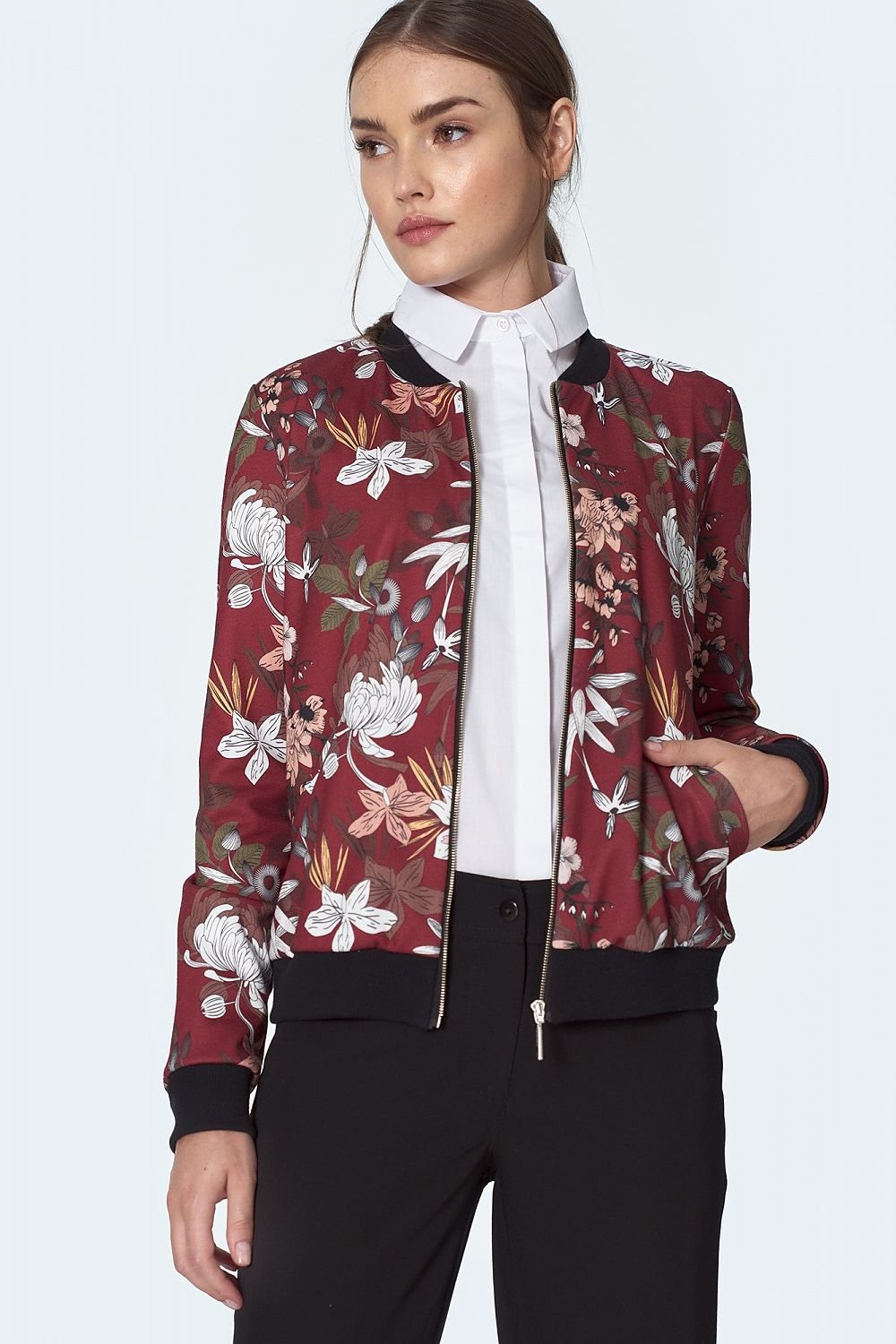 SHIRLYN Casual Bomber Jacket Loose Cut, Comfortable Fit